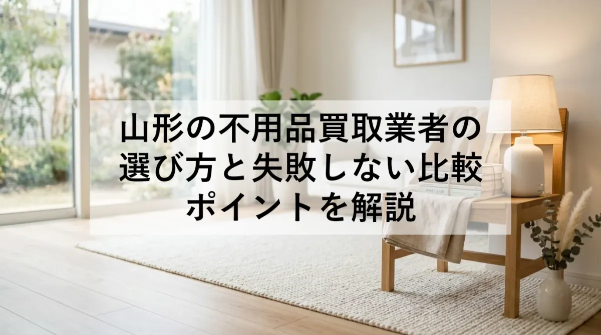 山形の不用品買取業者の選び方と失敗しない比較ポイントを解説