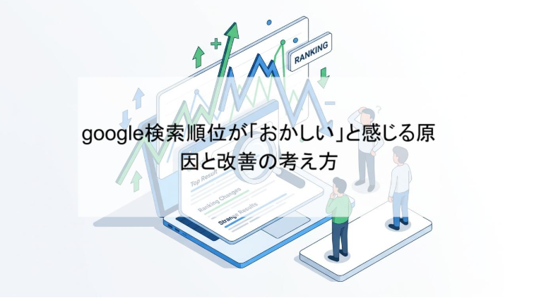 google検索順位が「おかしい」と感じる原因と改善の考え方 